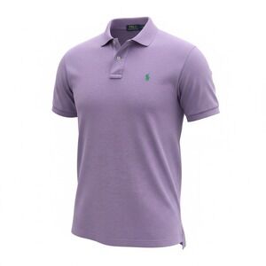 Golf Polo Ralph Lauren Mens Large Purple Heather Short Sleeve Pony Logo Polo